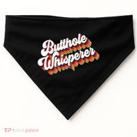 Butthole Whisperer Sarcastic Jokes Retro USA-Made Doggie Bandana thumb 0