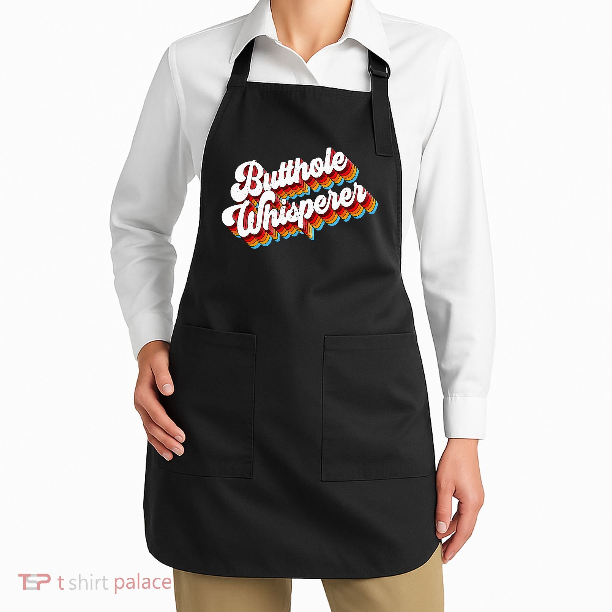 Butthole Whisperer Sarcastic Jokes Retro Apron