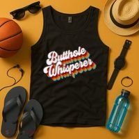 Butthole Whisperer Sarcastic Jokes Retro Tank Top thumb 4