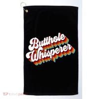 Butthole Whisperer Sarcastic Jokes Retro Golf Towel thumb 0