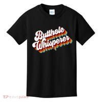 Butthole Whisperer Sarcastic Jokes Retro Kids T-Shirt thumb 0