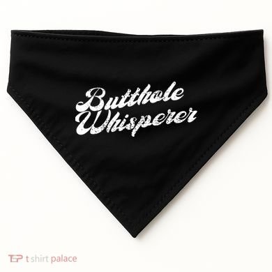 Butthole Whisperer Sarcastic Jokes Retro Funny USA-Made Doggie Bandana