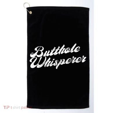Butthole Whisperer Sarcastic Jokes Retro Funny Golf Towel