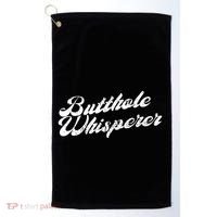 Butthole Whisperer Sarcastic Jokes Retro Funny Golf Towel thumb 0