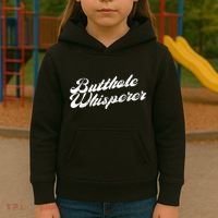 Butthole Whisperer Sarcastic Jokes Retro Funny Kids Hoodie thumb 3