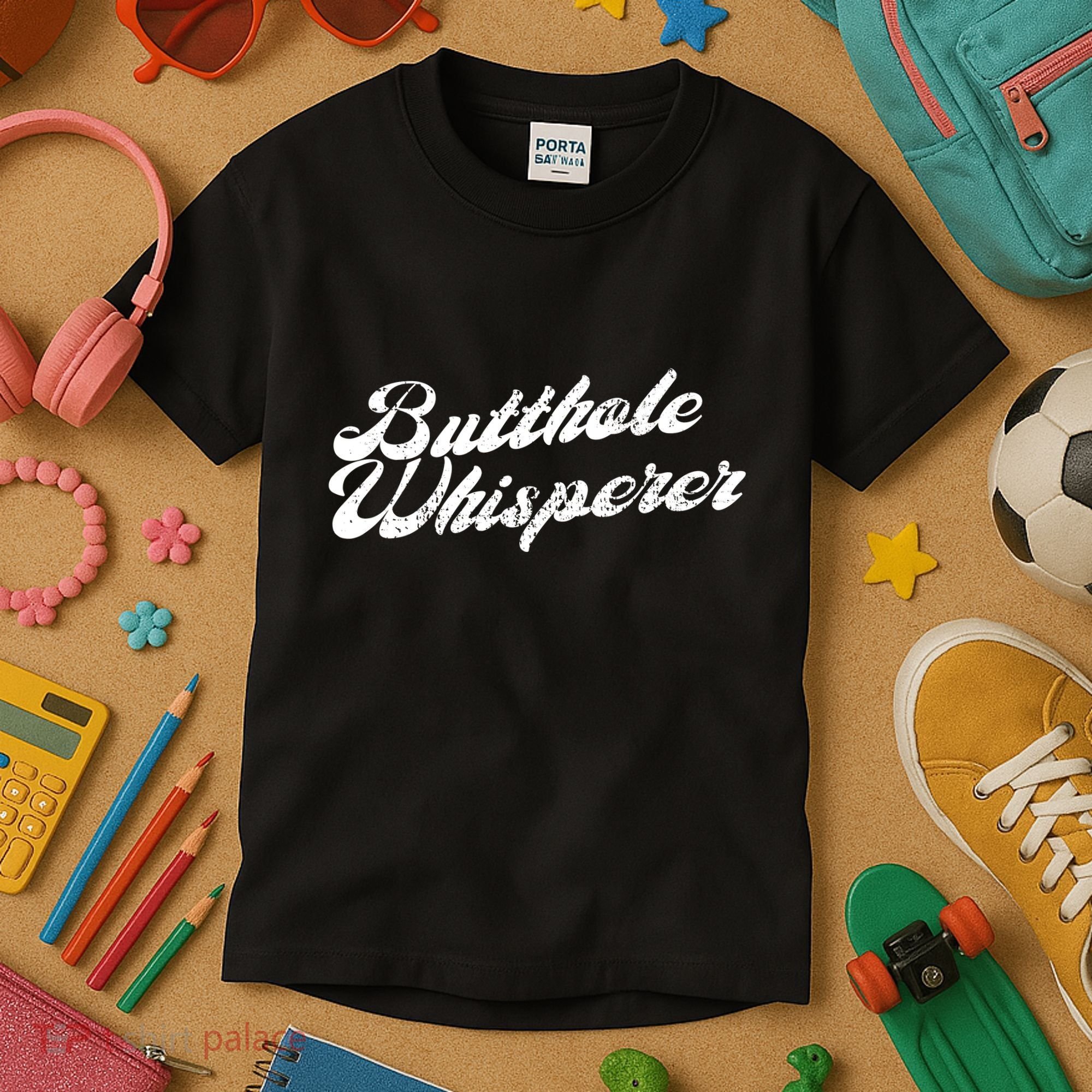 Butthole Whisperer Sarcastic Jokes Retro Funny Kids T-Shirt