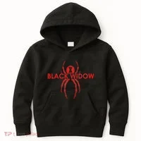Black Widow Spider Gift Kids Hoodie thumb 0