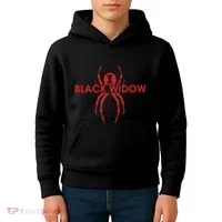 Black Widow Spider Gift Kids Hoodie thumb 4