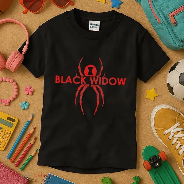 Black Widow Spider Gift Kids T-Shirt