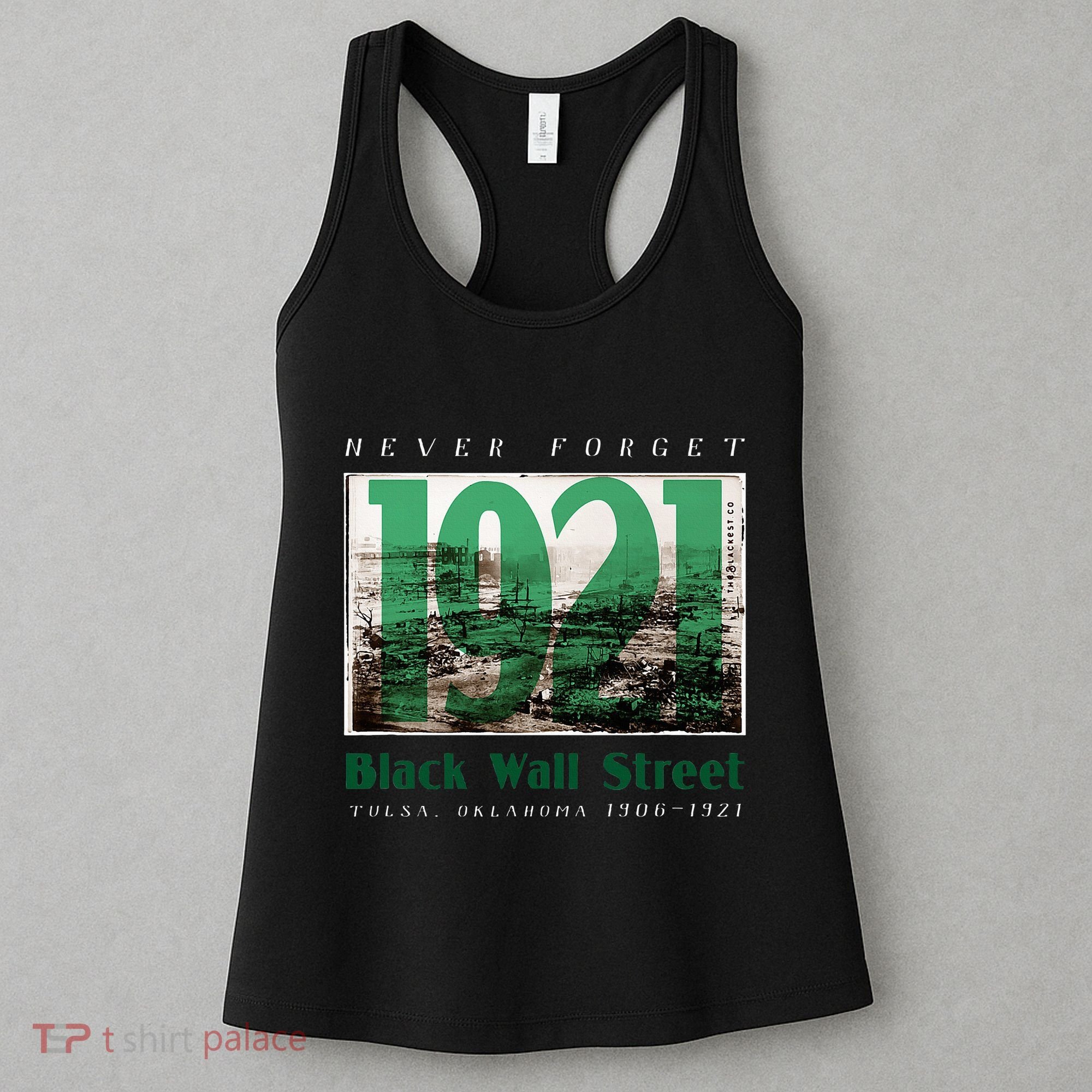Black Wall Street 1921 Greenwood Tulsa Oklahoma History Women's Tank Top