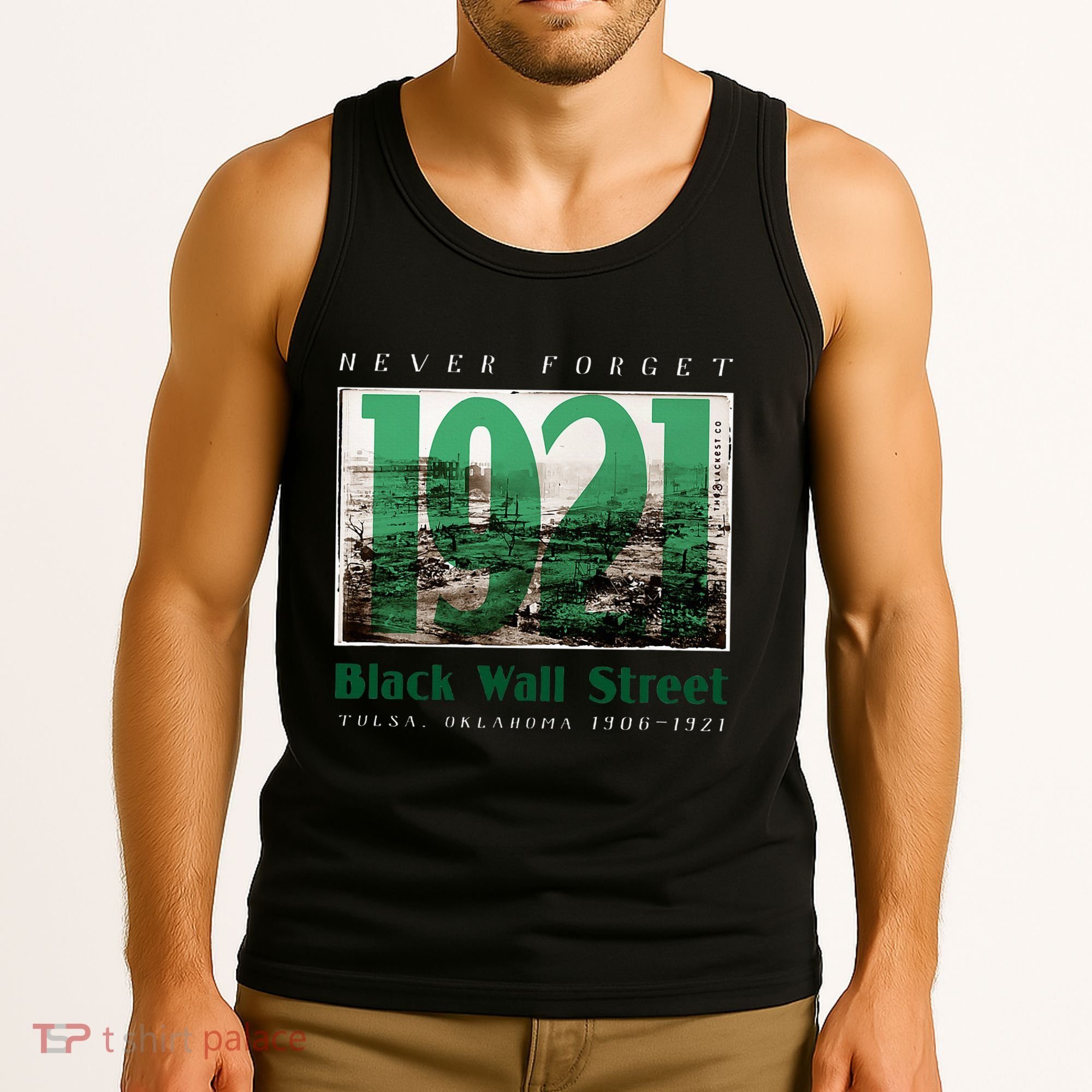 Black Wall Street 1921 Greenwood Tulsa Oklahoma History Tank Top