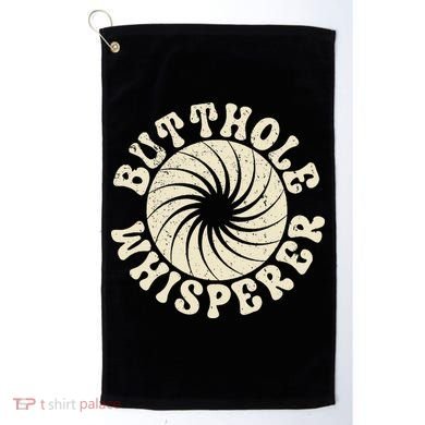 Butthole Whisperer Sarcastic Funny Retro Vintage Golf Towel