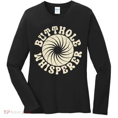 Butthole Whisperer Sarcastic Funny Retro Vintage Women's Long Sleeve Shirt