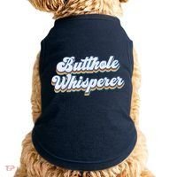 Butthole Whisperer Sarcastic Jokes Retro Funny Sarcastic Doggie Tank thumb 0