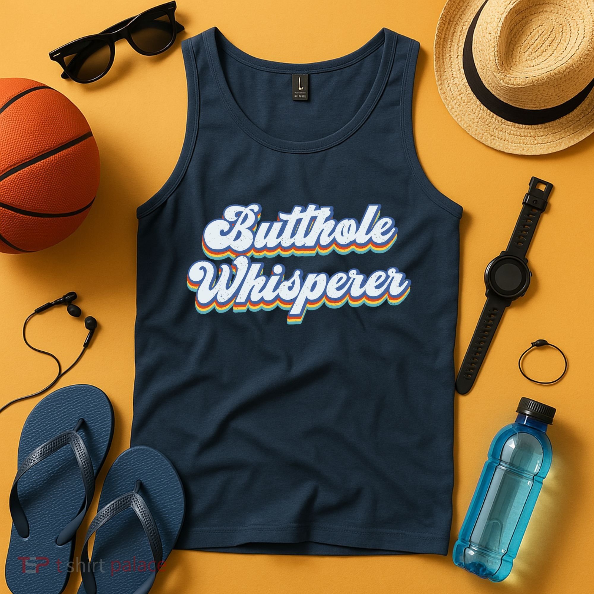 Butthole Whisperer Sarcastic Jokes Retro Funny Sarcastic Tank Top