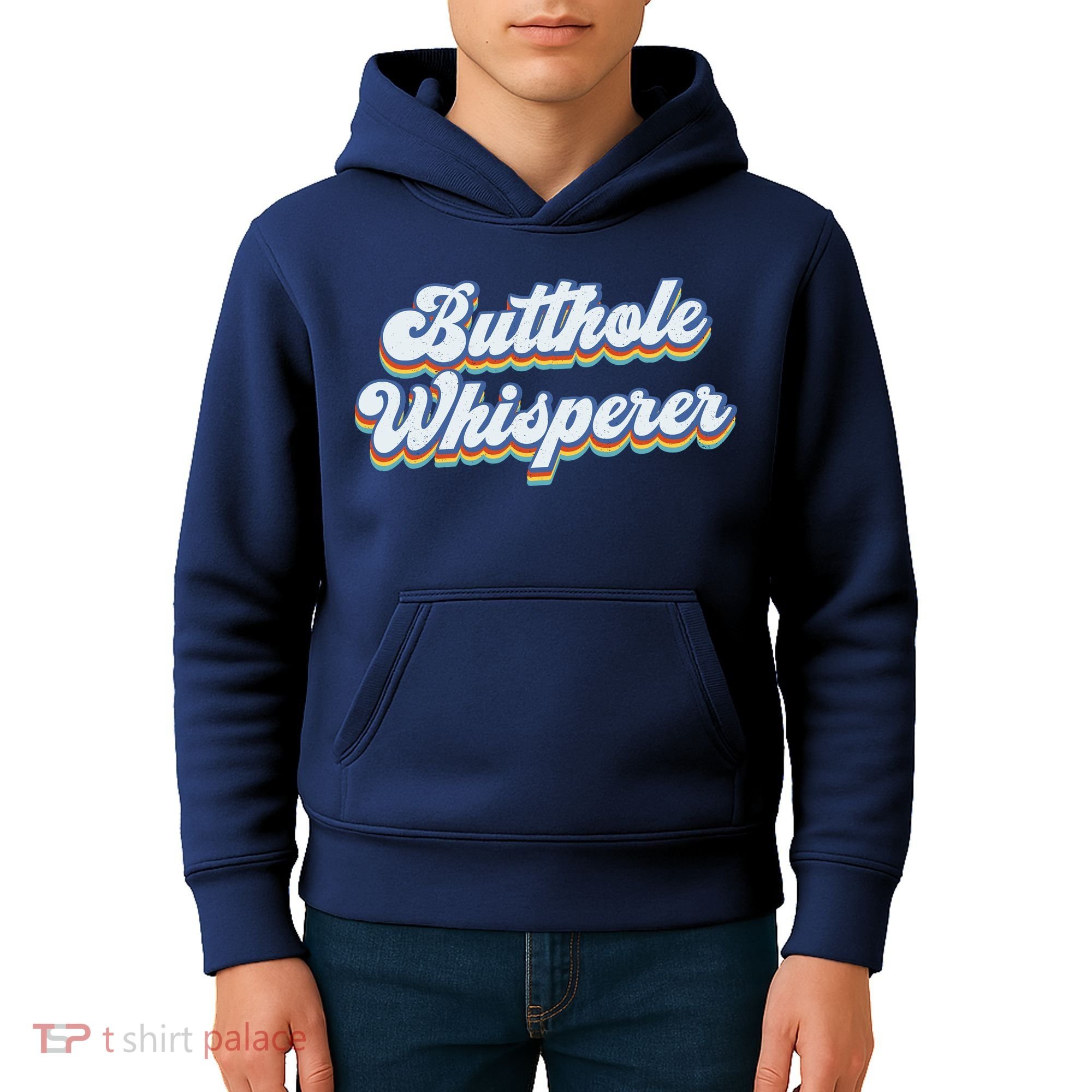 Butthole Whisperer Sarcastic Jokes Retro Funny Sarcastic Kids Hoodie