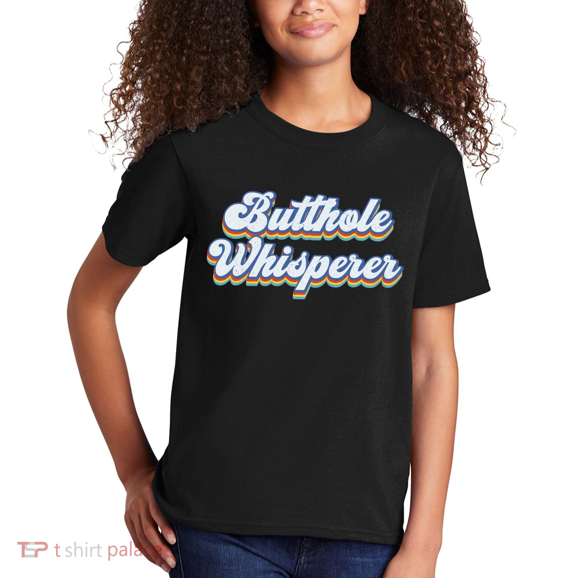 Butthole Whisperer Sarcastic Jokes Retro Funny Sarcastic Kids T-Shirt