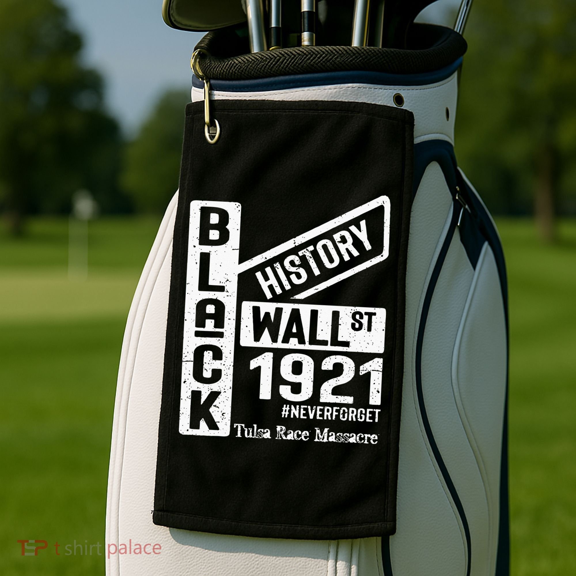 Black Wall Street Black Wealth Tulsa 1921 Race Massacre Golf Towel