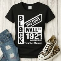 Black Wall Street Black Wealth Tulsa 1921 Race Massacre Women's T-Shirt thumb 3