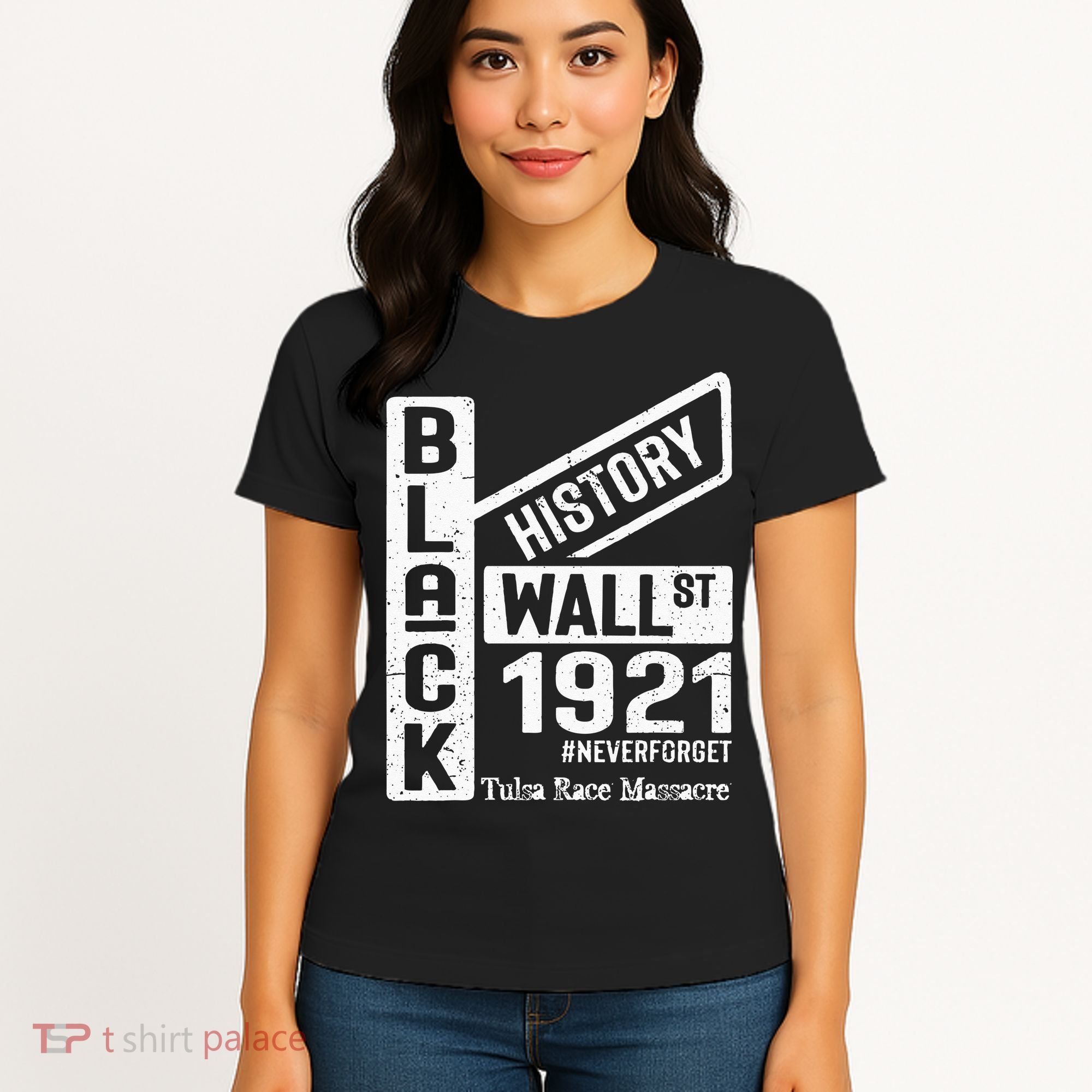 Black Wall Street Black Wealth Tulsa 1921 Race Massacre Women's T-Shirt