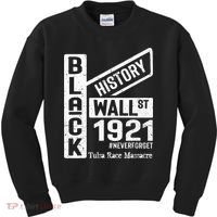 Black Wall Street Black Wealth Tulsa 1921 Race Massacre Kids Sweatshirt thumb 0
