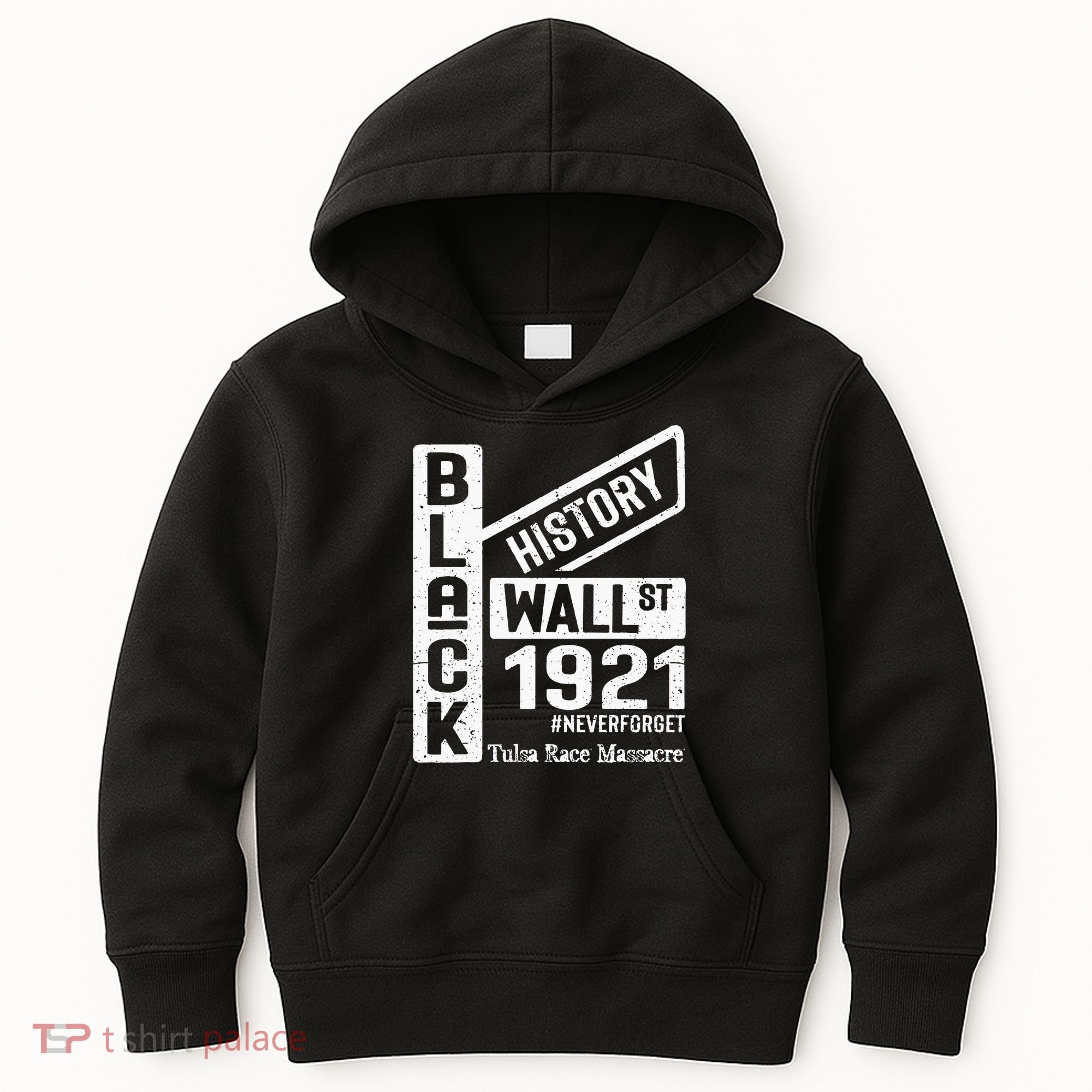 Black Wall Street Black Wealth Tulsa 1921 Race Massacre Kids Hoodie
