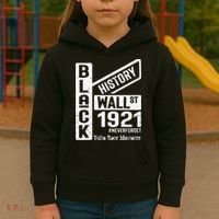 Black Wall Street Black Wealth Tulsa 1921 Race Massacre Kids Hoodie thumb 3
