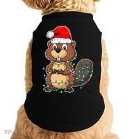 Beaver Wearing Santa Hat Xmas Funny Beaver Lover Christmas Doggie Tank thumb 0
