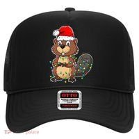 Beaver Wearing Santa Hat Xmas Funny Beaver Lover Christmas Hat thumb 0