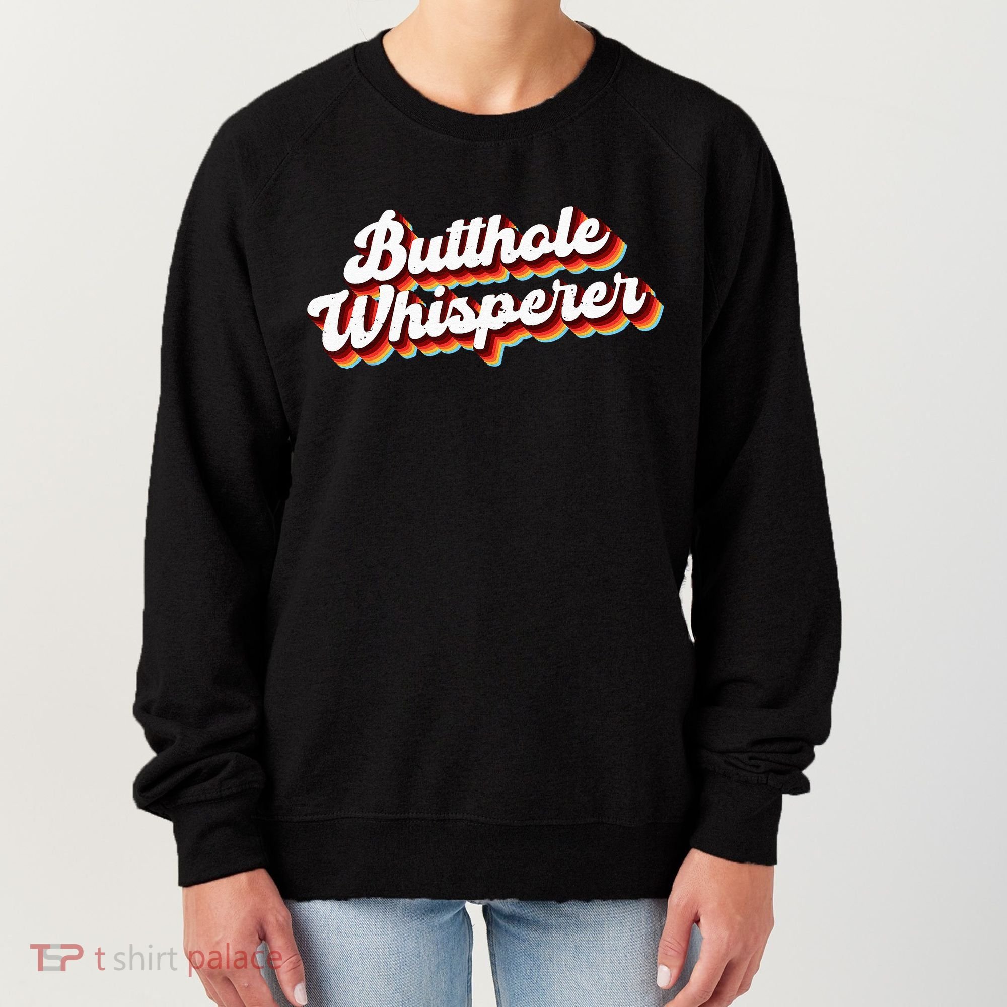 Butthole Whisperer Sarcastic Jokes Retro Funny Gift Women's Sweatshirt