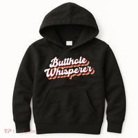 Butthole Whisperer Sarcastic Jokes Retro Funny Gift Kids Hoodie thumb 0