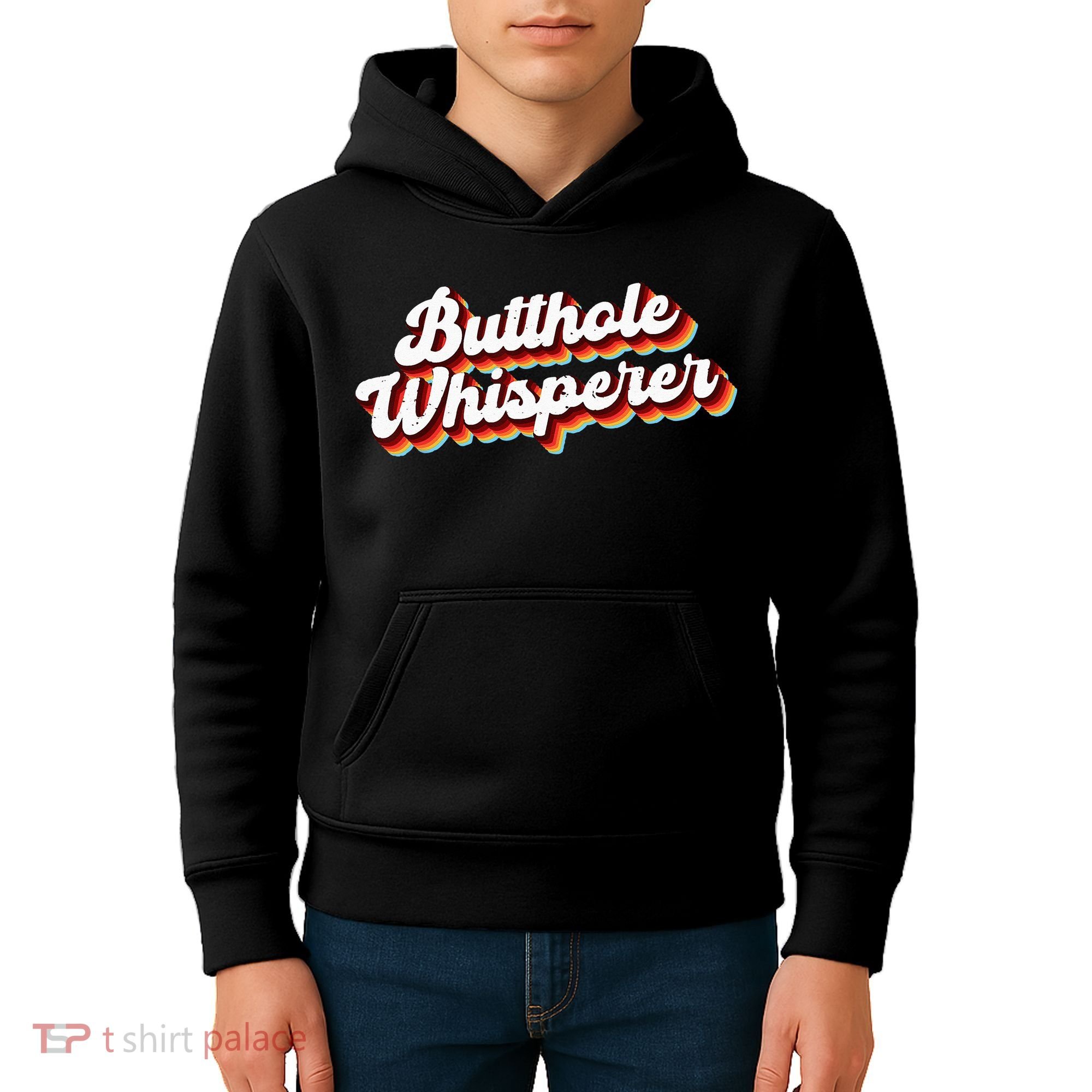 Butthole Whisperer Sarcastic Jokes Retro Funny Gift Kids Hoodie