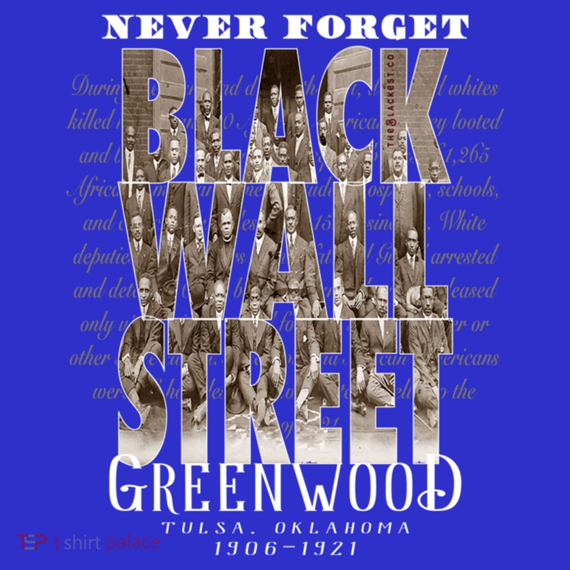 Black Wall Street Tonal Vintage Tulsa Oklahoma Black History Gift T-Shirt