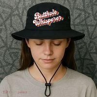 Butthole Whisperer Sarcastic Jokes Retro Funny Bucket Hat thumb 3