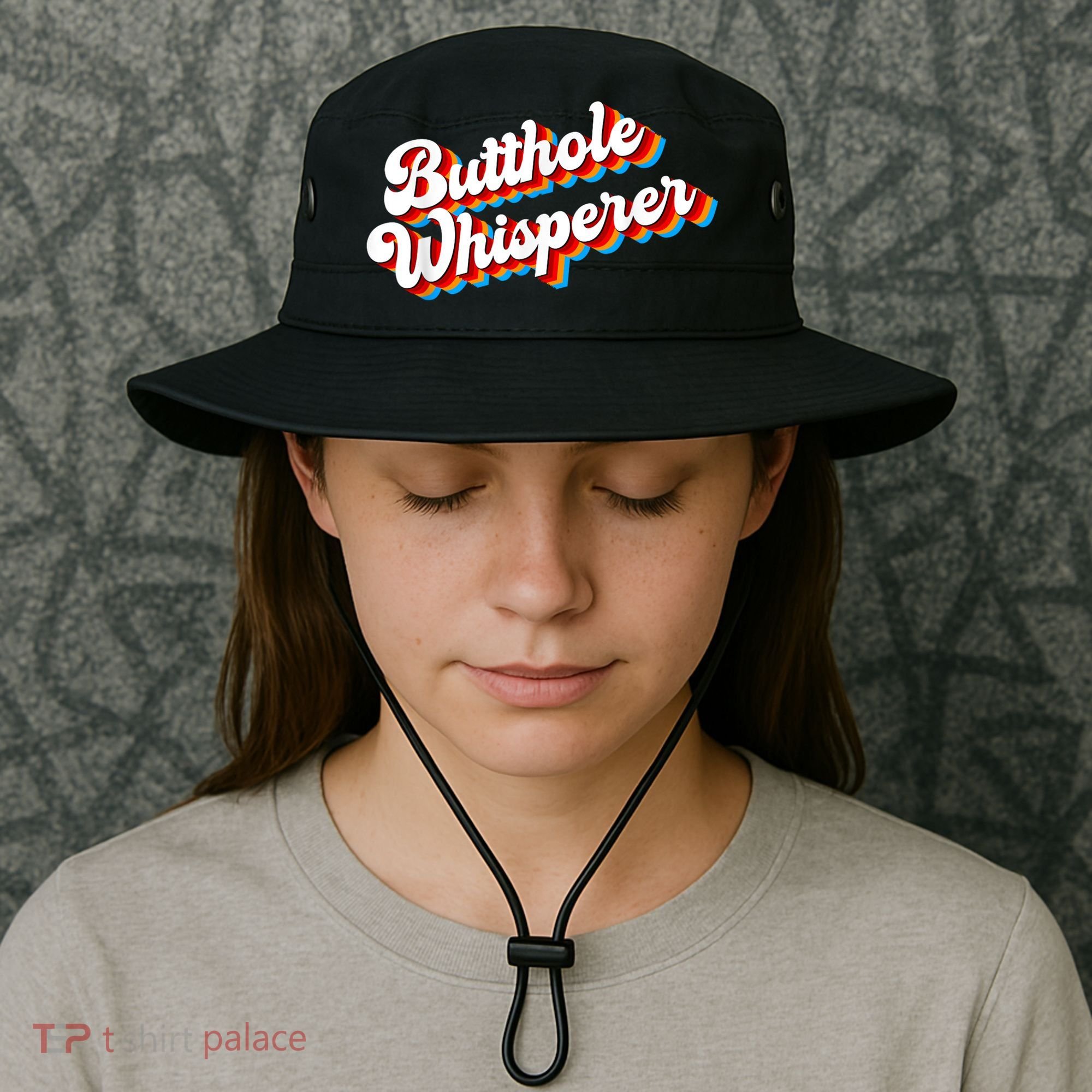 Butthole Whisperer Sarcastic Jokes Retro Funny Bucket Hat