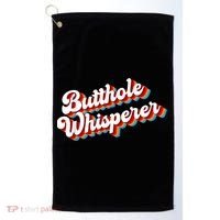 Butthole Whisperer Sarcastic Jokes Retro Funny Golf Towel thumb 0