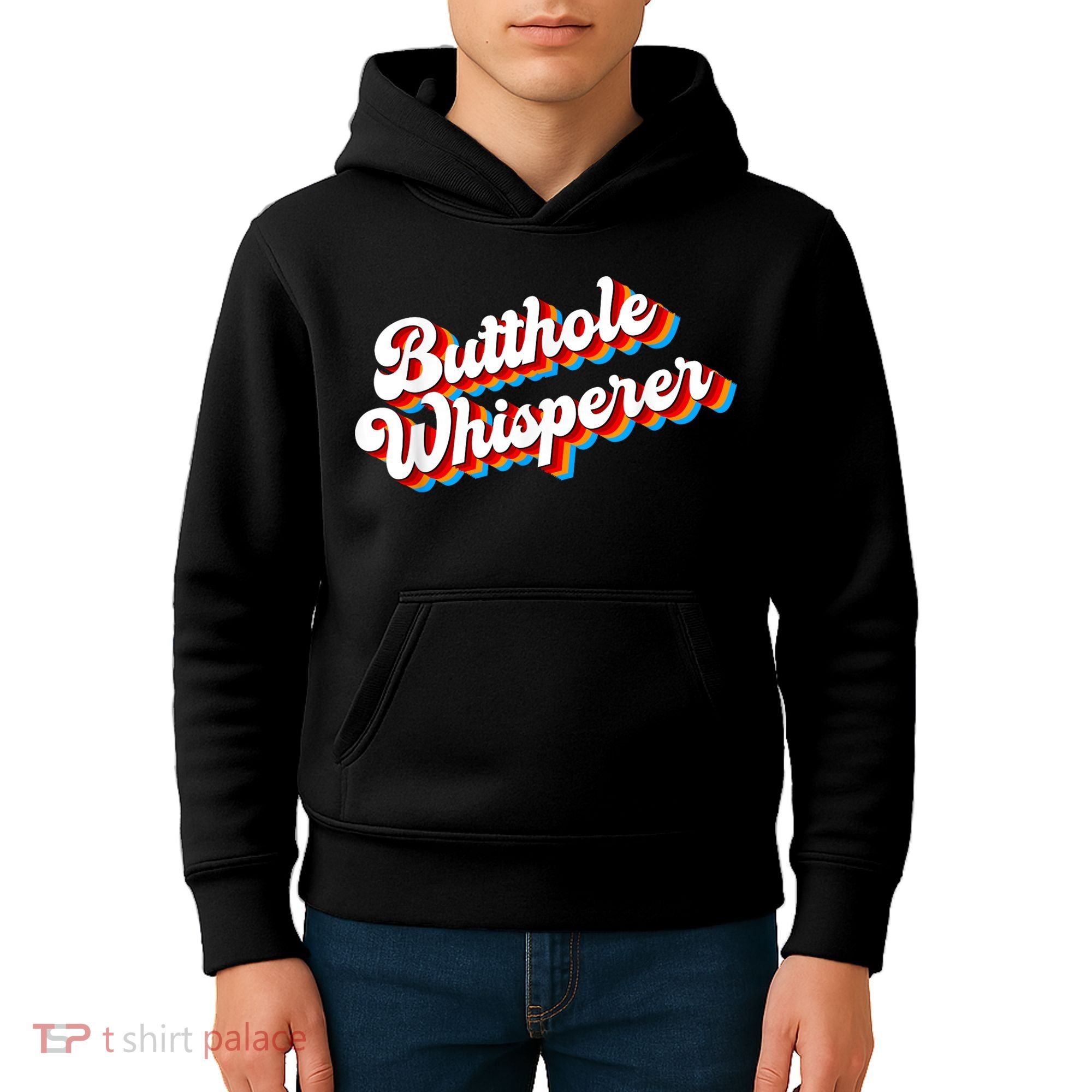 Butthole Whisperer Sarcastic Jokes Retro Funny Kids Hoodie