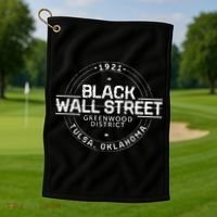 Black Wall Street Greenwood District Tulsa Oklahoma 1921 Golf Towel thumb 1