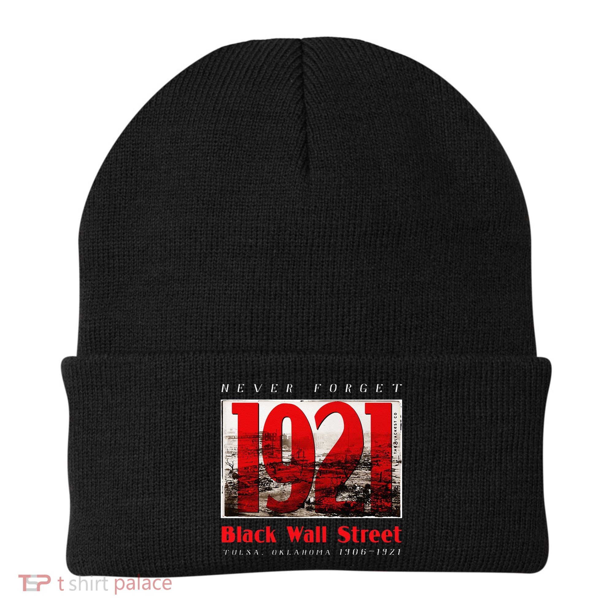 Black Wall Street 1921 Greenwood Tulsa Black History Beanie