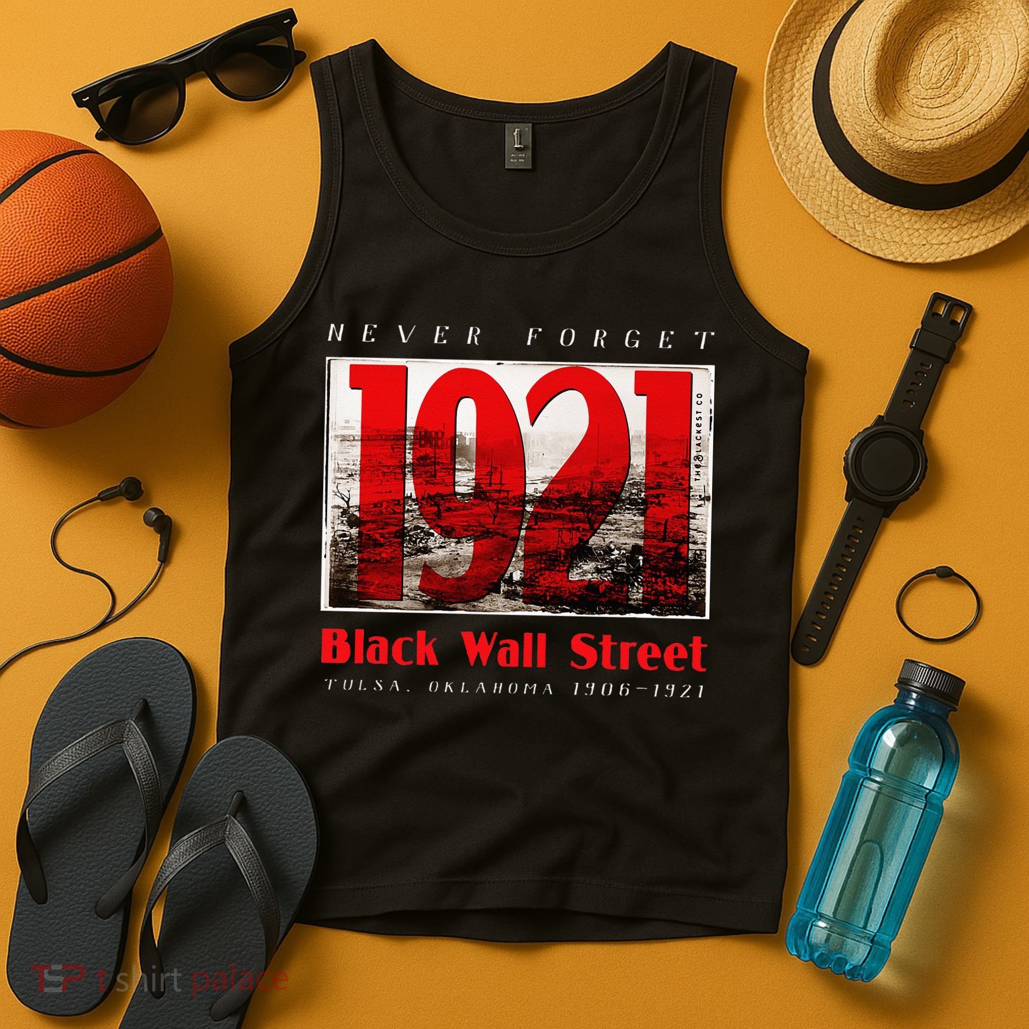 Black Wall Street 1921 Greenwood Tulsa Black History Tank Top