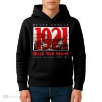 Black Wall Street 1921 Greenwood Tulsa Black History Kids Hoodie thumb 4