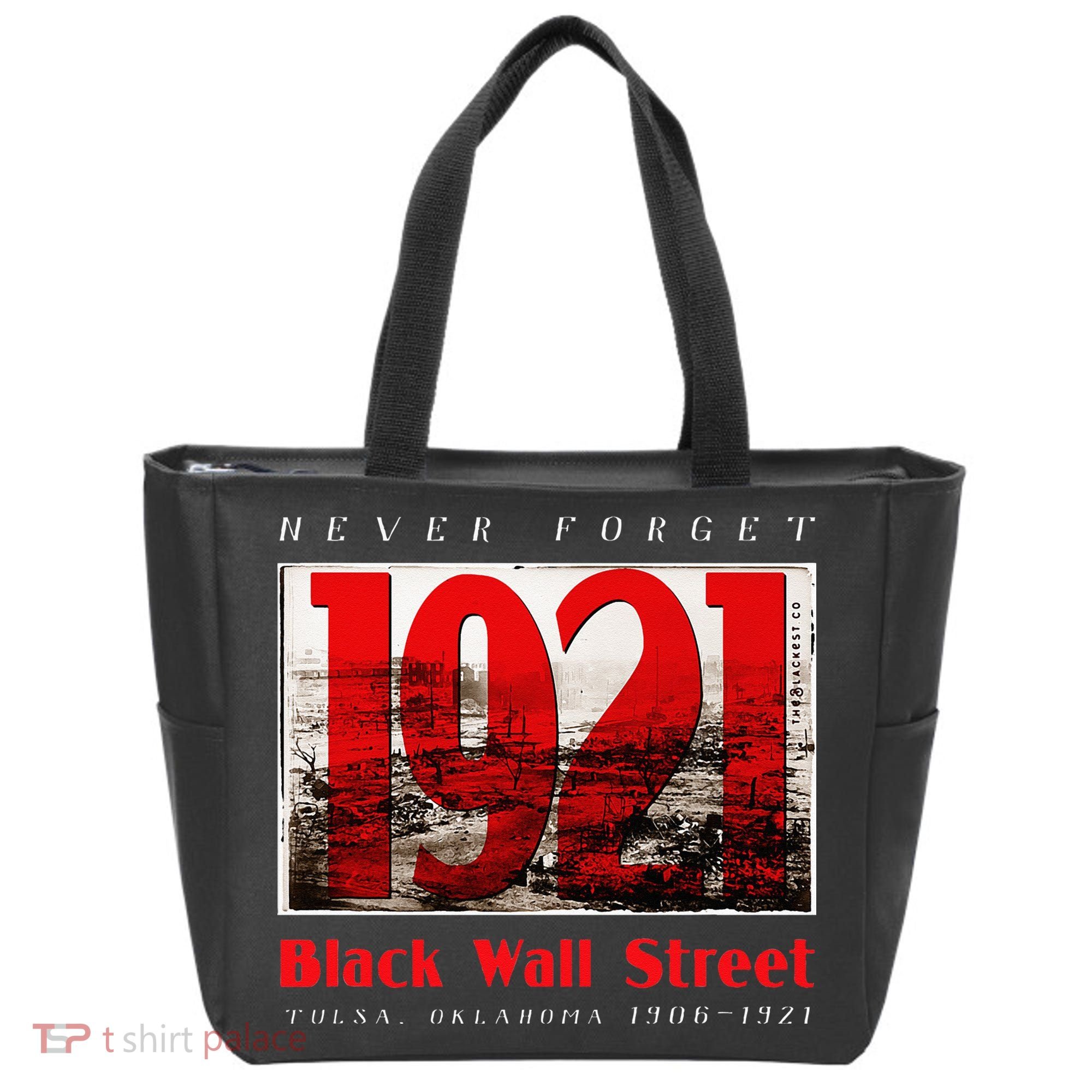 Black Wall Street 1921 Greenwood Tulsa Black History Tote Bag