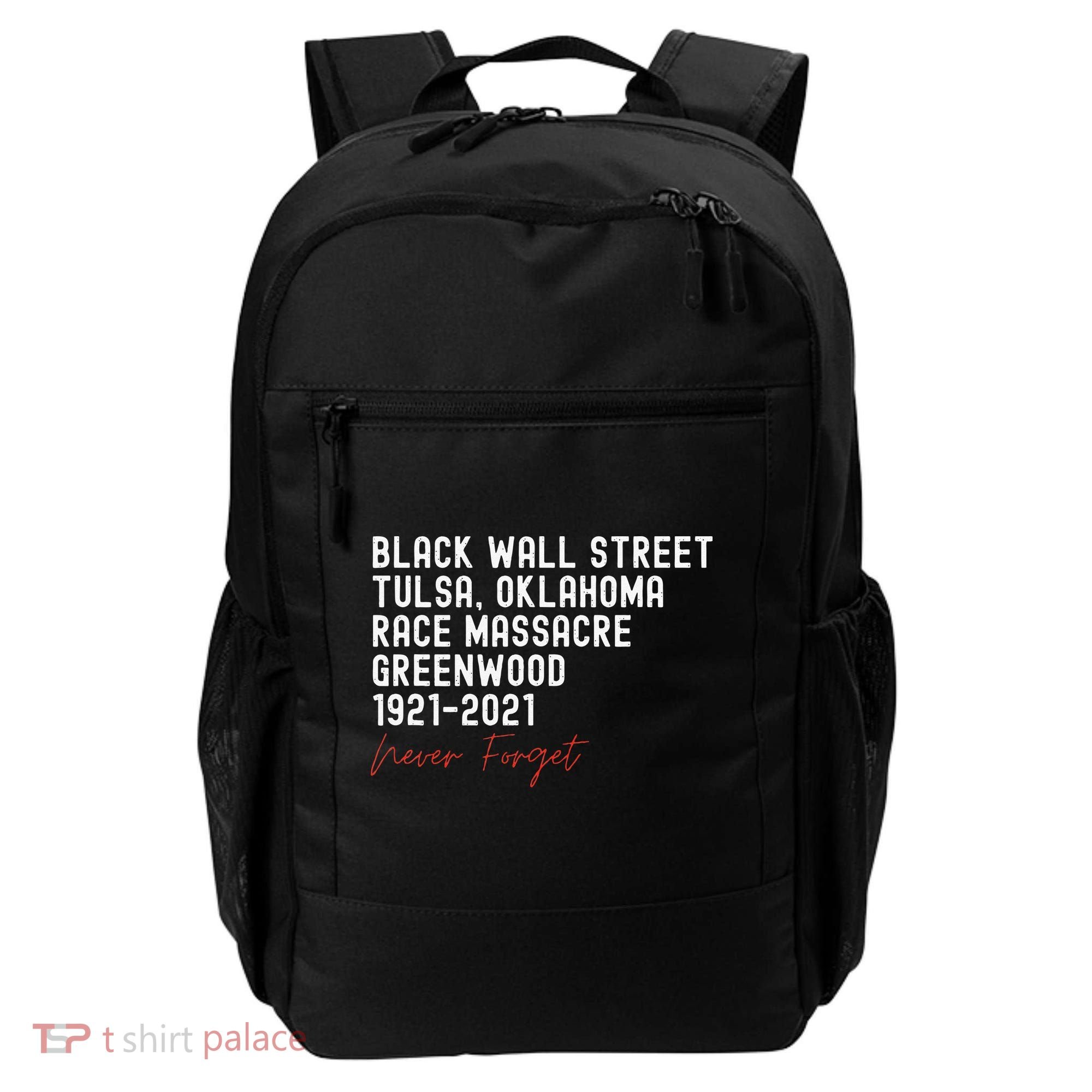 Black Wall Street. Tulsa Race Massacre Centennial. Greenwood Backpack