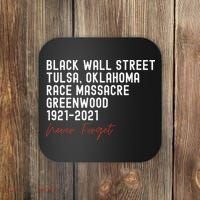 Black Wall Street. Tulsa Race Massacre Centennial. Greenwood Coaster thumb 0