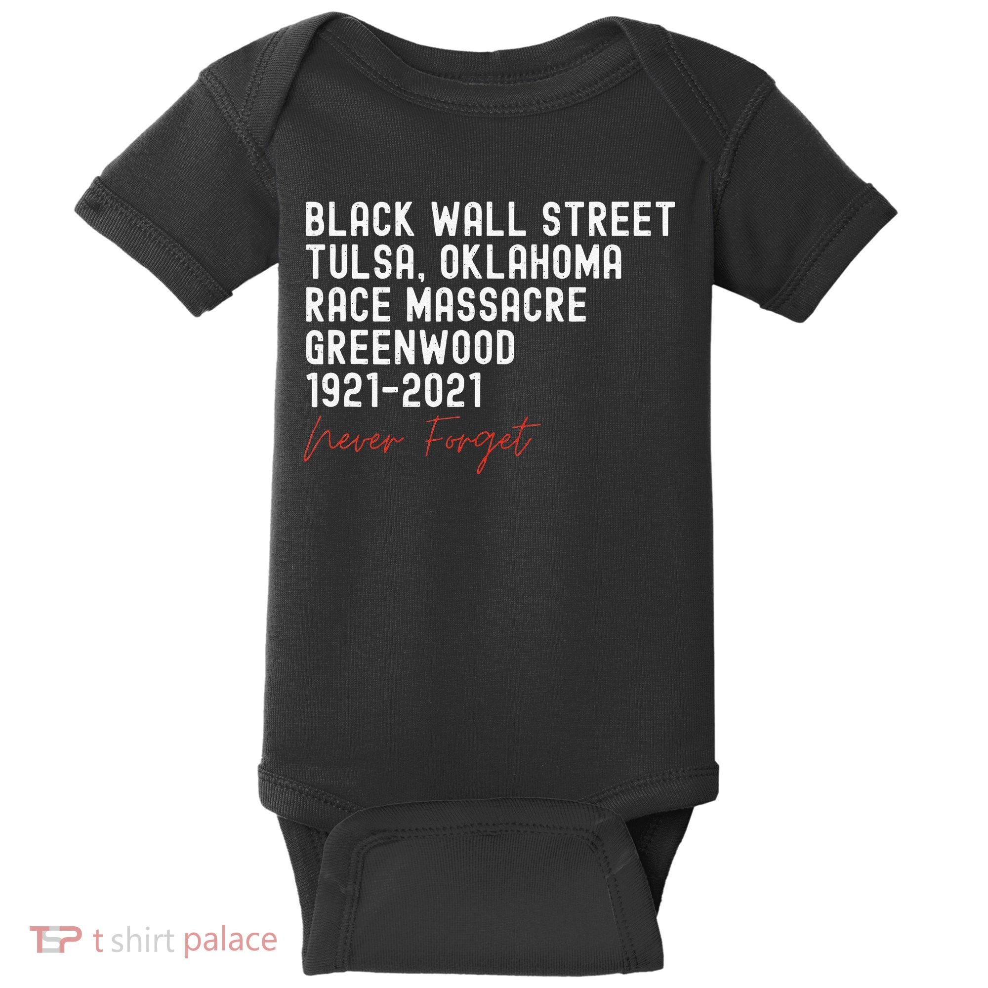 Black Wall Street. Tulsa Race Massacre Centennial. Greenwood Baby Bodysuit