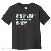 Black Wall Street. Tulsa Race Massacre Centennial. Greenwood Toddler T-Shirt thumb 0