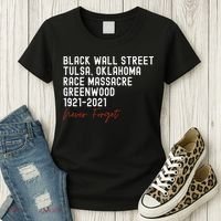 Black Wall Street. Tulsa Race Massacre Centennial. Greenwood Women's T-Shirt thumb 3