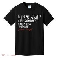 Black Wall Street. Tulsa Race Massacre Centennial. Greenwood Kids T-Shirt thumb 0
