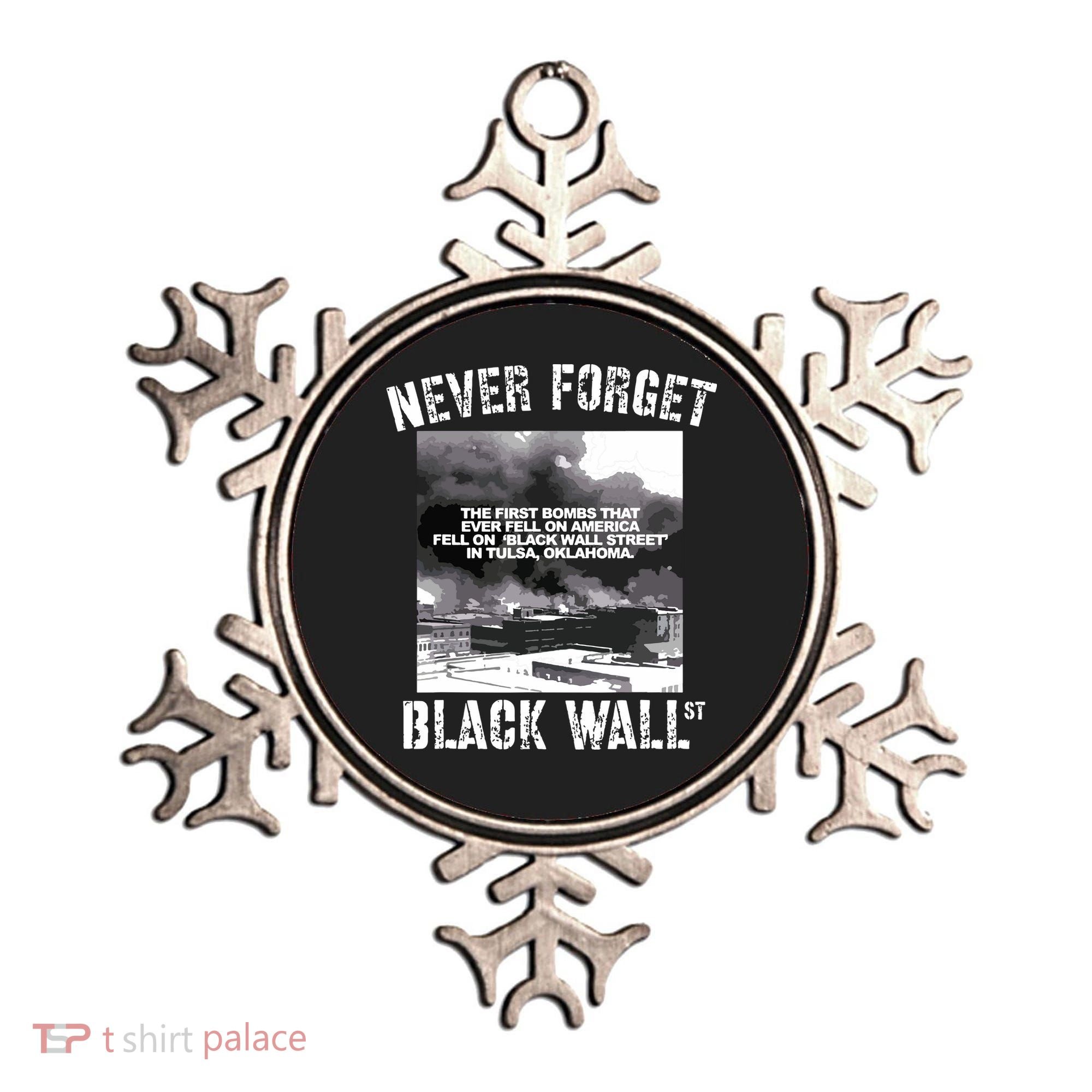 Black Wall Street Never Forget Our History REAL Black Owned Ornament