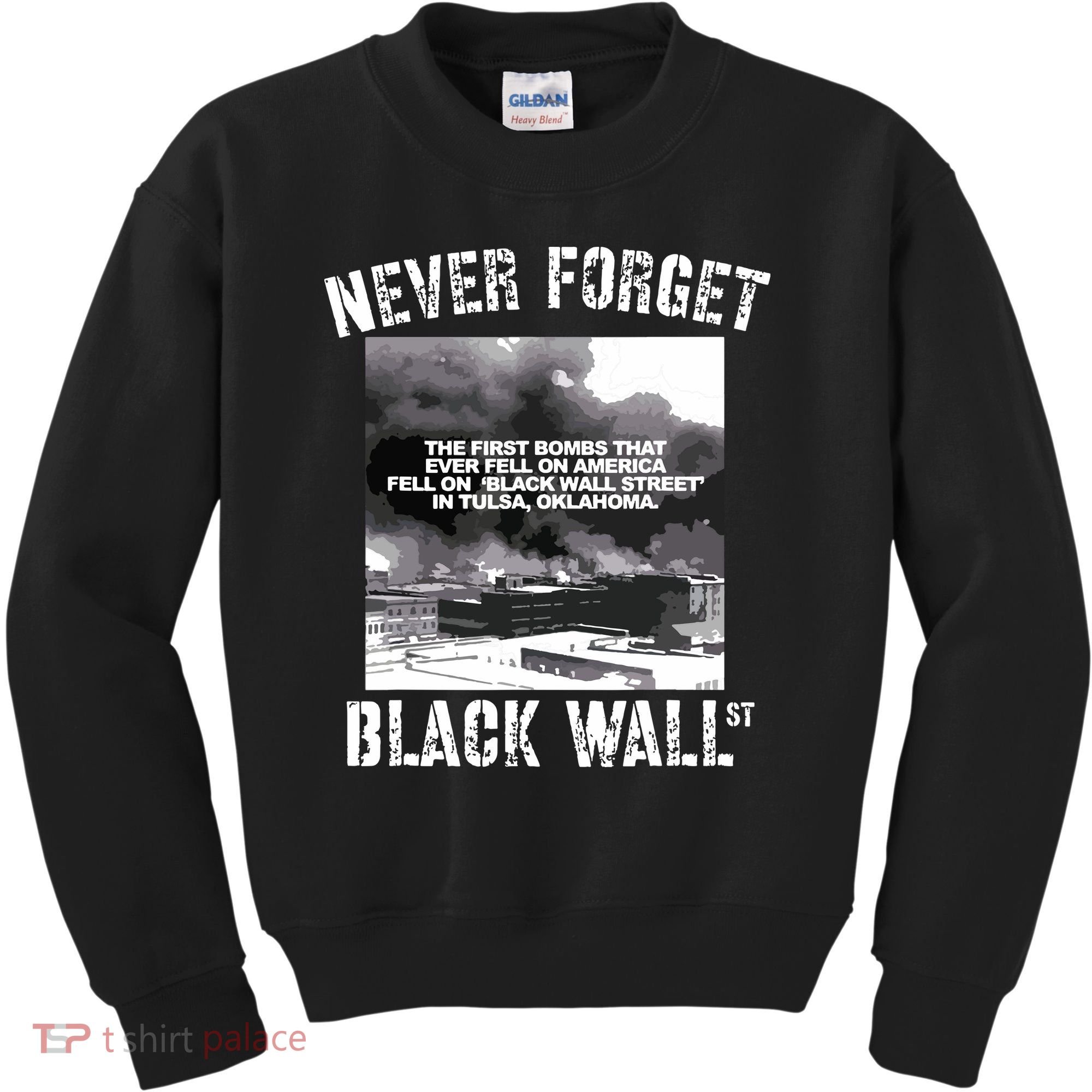 Black Wall Street Never Forget Our History REAL Black Owned Kids Sweatshirt